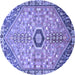 Round Persian Blue Traditional Rug, tr801blu