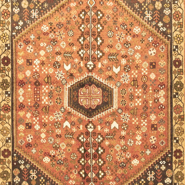 Machine Washable Persian Brown Traditional Rug, wshtr801brn
