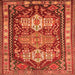 Round Machine Washable Persian Orange Traditional Area Rugs, wshtr802org