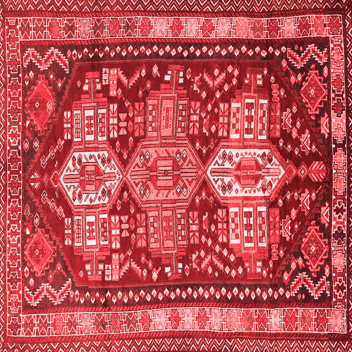 Machine Washable Persian Red Traditional Rug, wshtr802red