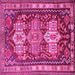 Square Persian Pink Traditional Rug, tr802pnk