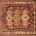 Square Persian Brown Traditional Rug, tr802brn