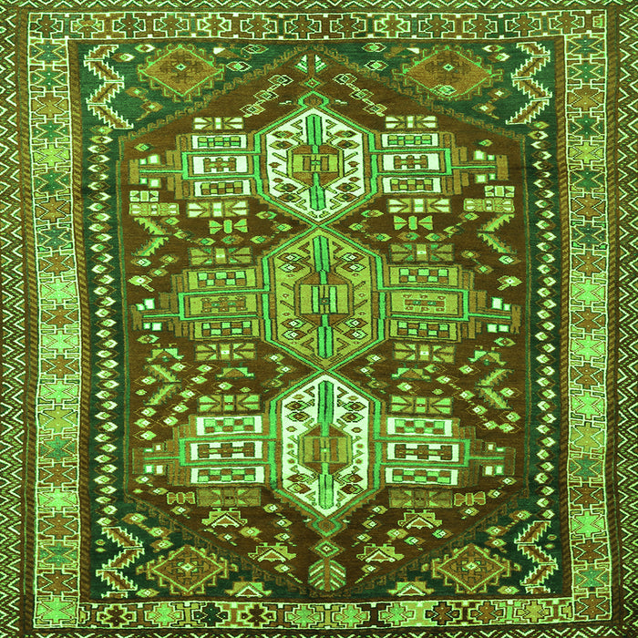 Serging Thickness of Persian Green Traditional Rug, tr802grn