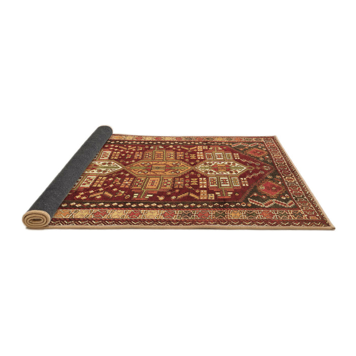 Sideview of Persian Brown Traditional Rug, tr802brn