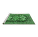 Sideview of Machine Washable Persian Emerald Green Traditional Area Rugs, wshtr802emgrn