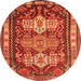 Square Persian Orange Traditional Rug, tr802org