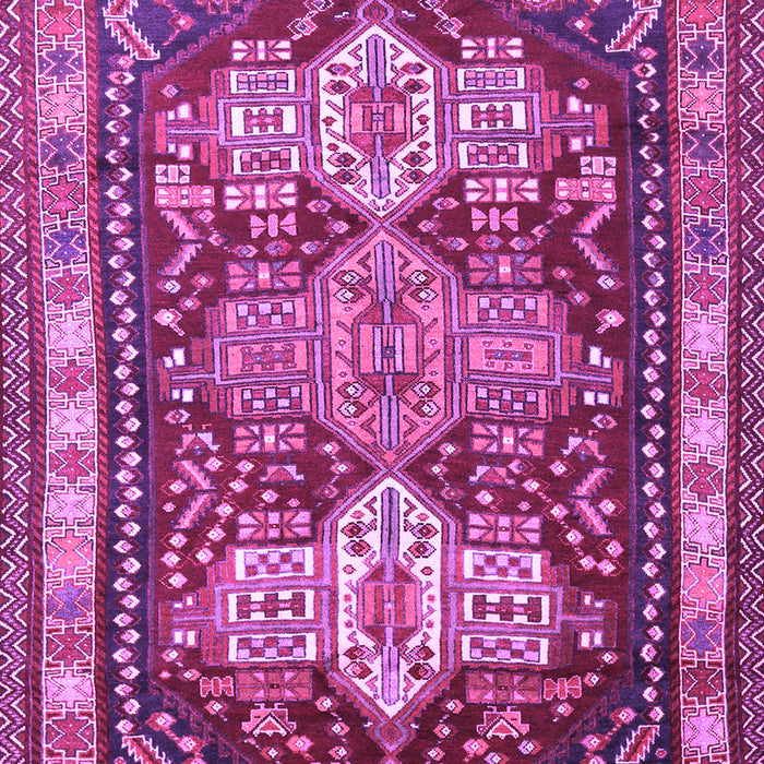 Machine Washable Persian Purple Traditional Area Rugs, wshtr802pur