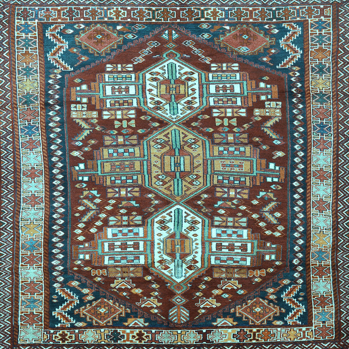 Square Persian Light Blue Traditional Rug, tr802lblu