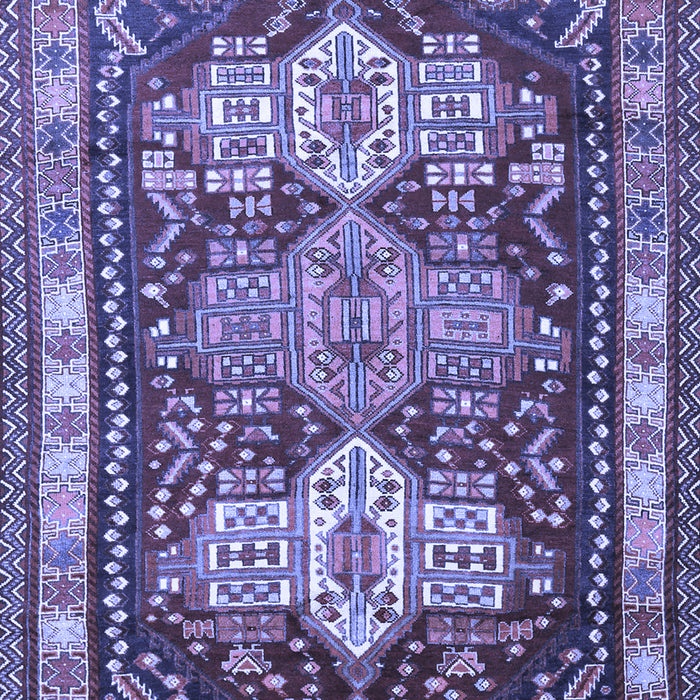 Machine Washable Persian Blue Traditional Rug, wshtr802blu