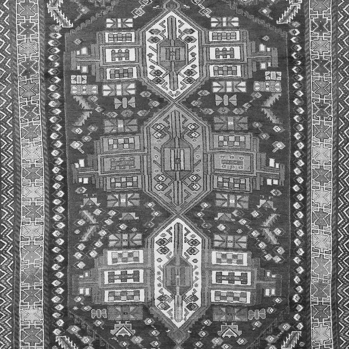 Serging Thickness of Machine Washable Persian Gray Traditional Rug, wshtr802gry