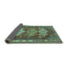 Sideview of Persian Turquoise Traditional Rug, tr802turq