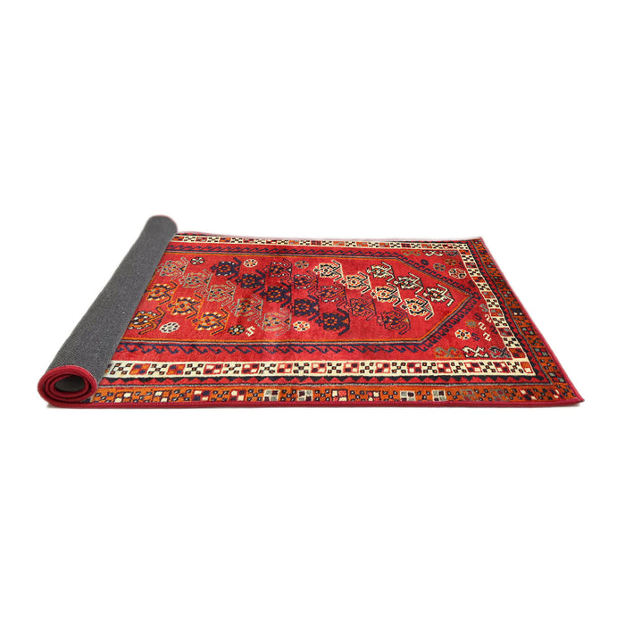 Sideview of Traditional Rust Pink Persian Rug, tr803