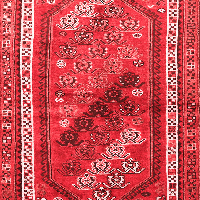 Machine Washable Persian Red Traditional Rug, wshtr803red