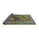 Sideview of Persian Turquoise Traditional Rug, tr803turq