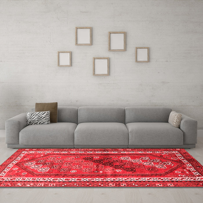 Traditional Red Washable Rugs