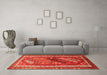 Machine Washable Persian Orange Traditional Area Rugs in a Living Room, wshtr803org