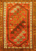 Machine Washable Persian Yellow Traditional Rug, wshtr803yw