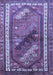 Machine Washable Persian Blue Traditional Rug, wshtr803blu