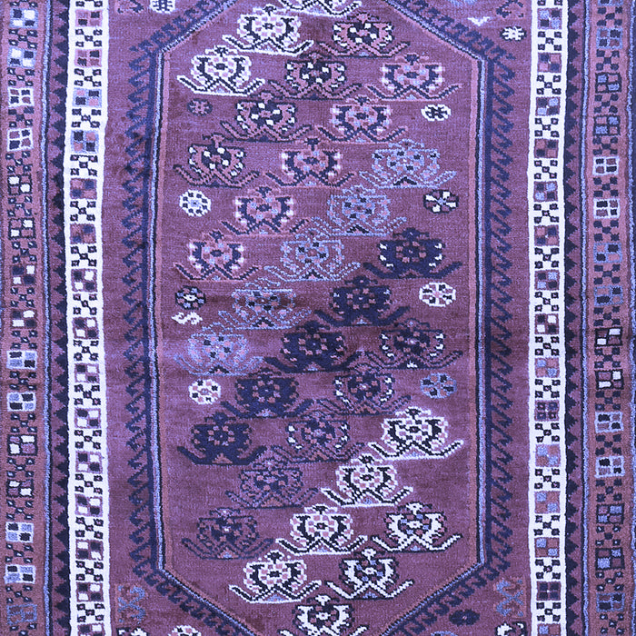 Machine Washable Persian Blue Traditional Rug, wshtr803blu