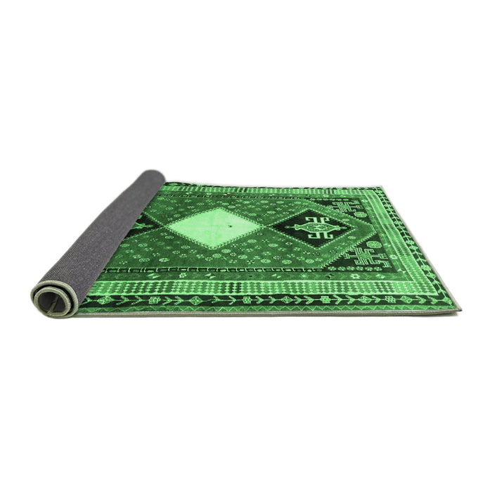 Sideview of Persian Emerald Green Traditional Rug, tr804emgrn