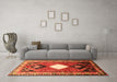 Machine Washable Persian Orange Traditional Area Rugs in a Living Room, wshtr804org