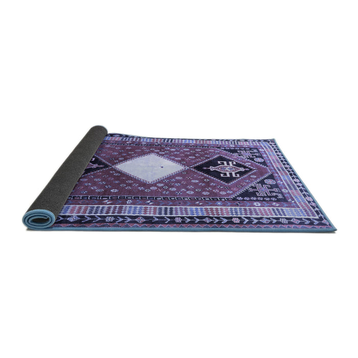 Sideview of Persian Blue Traditional Rug, tr804blu