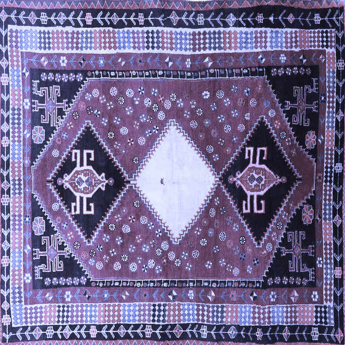 Square Persian Blue Traditional Rug, tr804blu