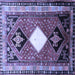 Square Persian Blue Traditional Rug, tr804blu