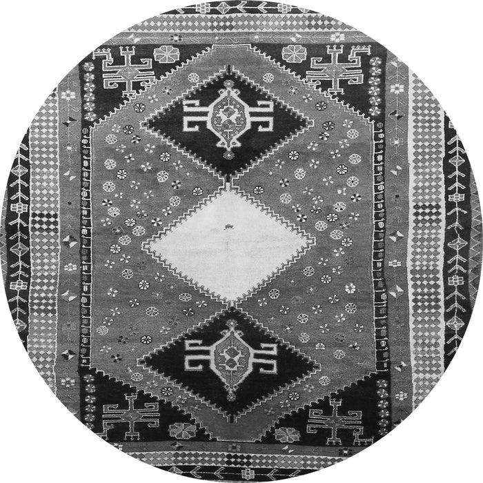 Machine Washable Persian Gray Traditional Rug, wshtr804gry