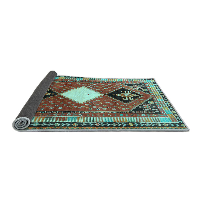 Sideview of Persian Light Blue Traditional Rug, tr804lblu