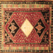 Square Machine Washable Persian Brown Traditional Rug, wshtr804brn