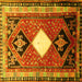 Square Persian Yellow Traditional Rug, tr804yw