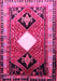 Machine Washable Persian Pink Traditional Rug, wshtr804pnk