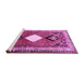 Sideview of Machine Washable Persian Purple Traditional Area Rugs, wshtr804pur