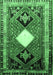 Machine Washable Persian Emerald Green Traditional Area Rugs, wshtr804emgrn