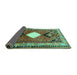 Sideview of Persian Turquoise Traditional Rug, tr804turq
