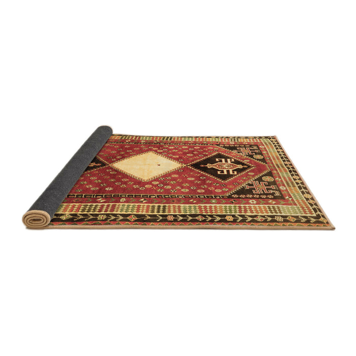 Sideview of Persian Brown Traditional Rug, tr804brn