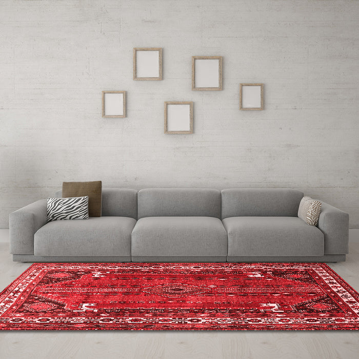 Traditional Red Washable Rugs