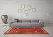 Machine Washable Persian Orange Traditional Area Rugs in a Living Room, wshtr805org