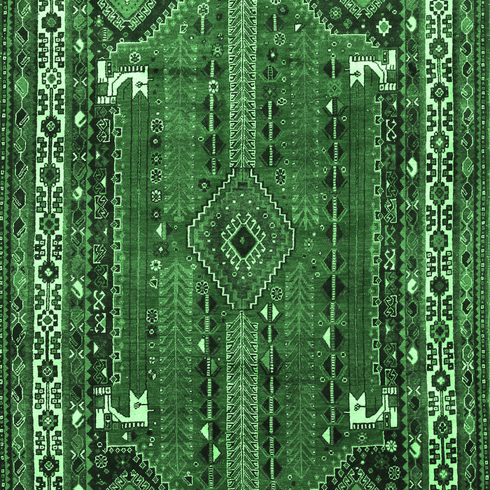 Machine Washable Persian Emerald Green Traditional Area Rugs, wshtr805emgrn