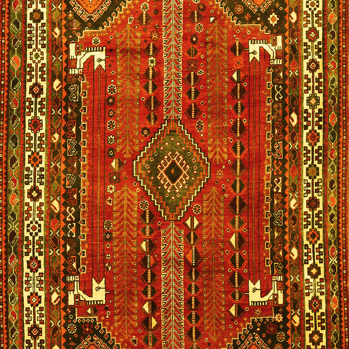 Machine Washable Persian Yellow Traditional Rug, wshtr805yw