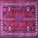 Square Persian Purple Traditional Rug, tr805pur