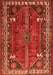 Serging Thickness of Machine Washable Persian Orange Traditional Area Rugs, wshtr805org