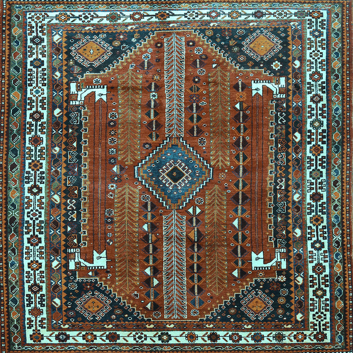 Square Persian Light Blue Traditional Rug, tr805lblu
