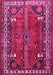 Machine Washable Persian Pink Traditional Rug, wshtr805pnk