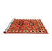 Sideview of Machine Washable Traditional Red Rug, wshtr806