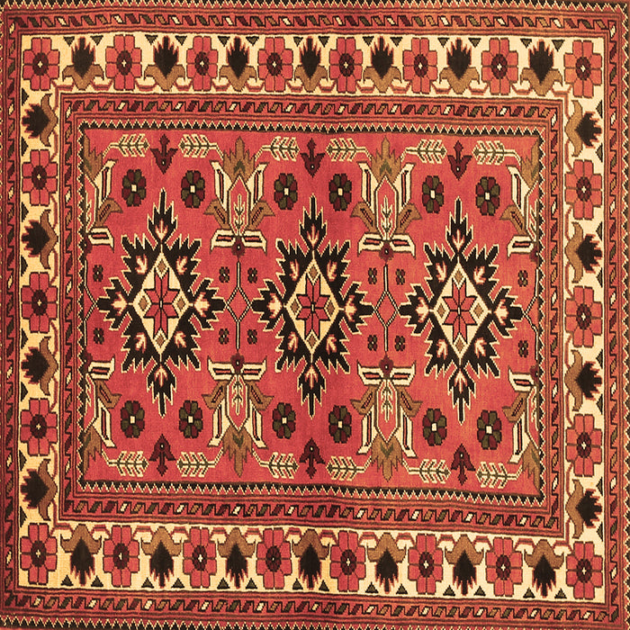 Square Machine Washable Persian Brown Traditional Rug, wshtr806brn