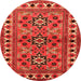 Machine Washable Persian Orange Traditional Area Rugs, wshtr806org