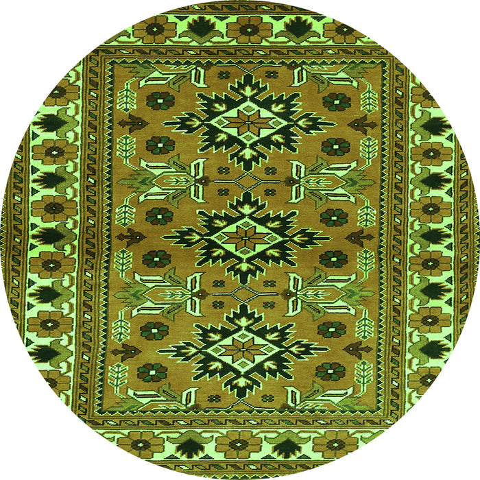Machine Washable Persian Green Traditional Area Rugs, wshtr806grn