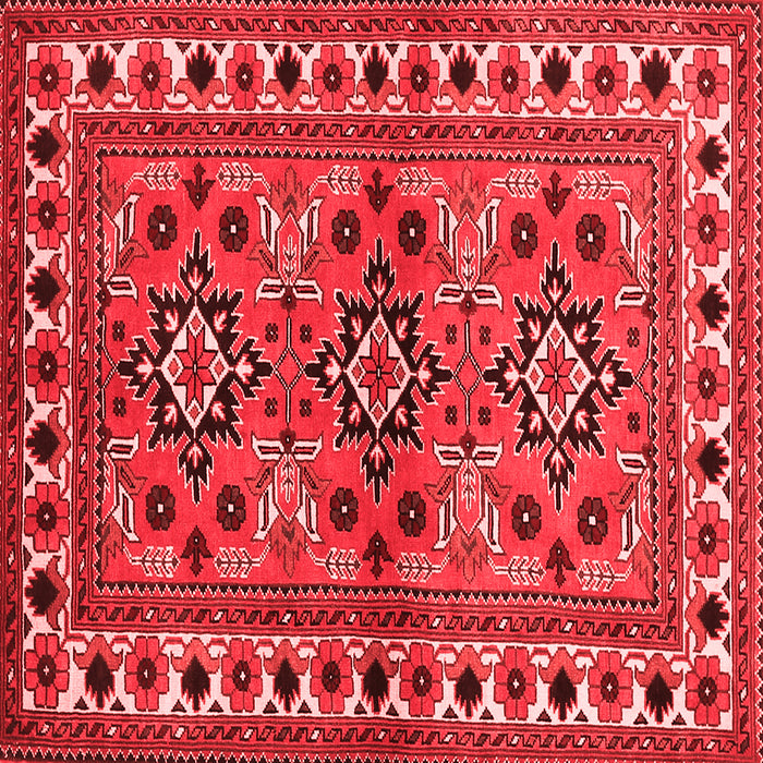 Machine Washable Persian Red Traditional Rug, wshtr806red